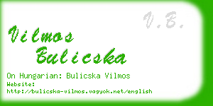 vilmos bulicska business card